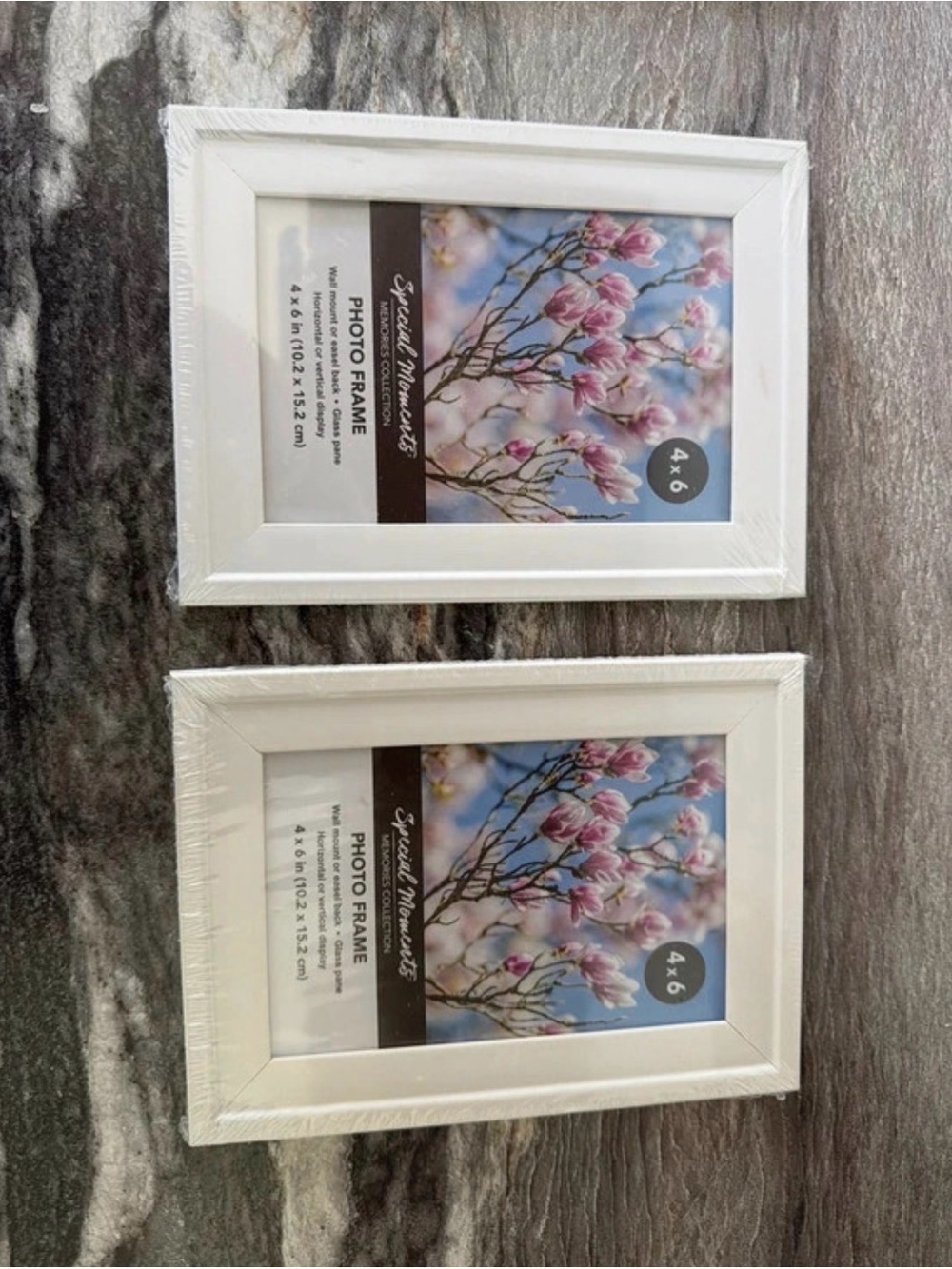 Special Moments White Twin 4x6 Picture Frames - Set of 2